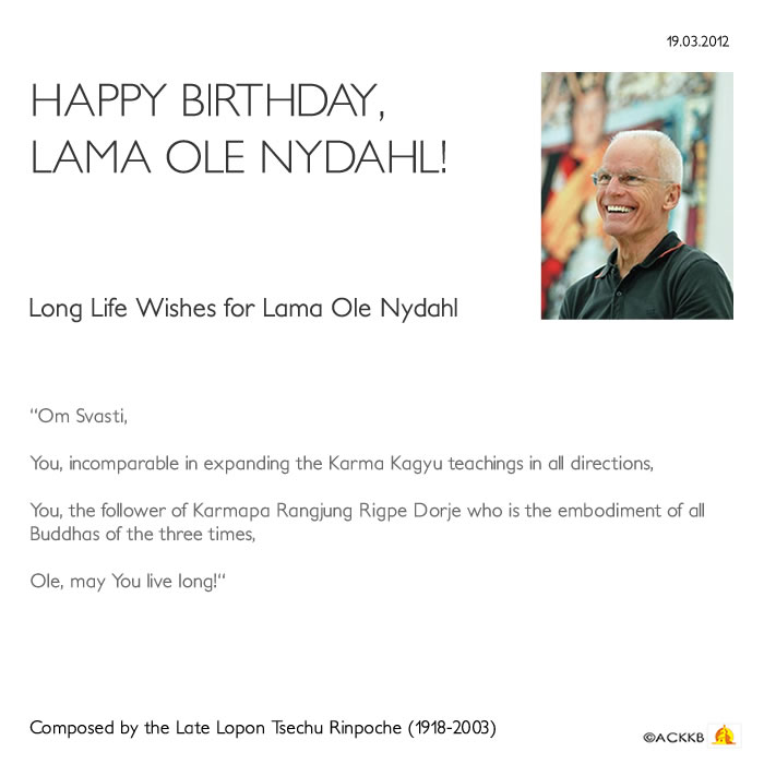 Happy Birthday Lama Ole Nydahl!